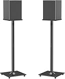 ELIVED Universal Lautsprecherständer 785mm-Höhe mit Glassockel für Satellitenlautsprecher Regallautsprecher, Integriertes Kabelmanagement für Teufel JBL Sony usw. 10kg Tragkraf, 1 Paar