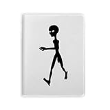 Universe and Space Walking Alien Notizbuch mit Gummieinband, Tagebuch mit weichem Einband