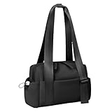 Sports Gym Bag | Travel Duffel Bag | Shoe Compartment Duffel | Spacious Gym Tote | Stylish Fitness Bag | Lightweight Duffel Bag | Adjustable Shoulder Strap Bag, Schwarz , riferimento alla