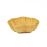 wisefood Eiswaffel, 30 Waffelbecher 40mm Ø 120mm perfekt für Softeis, essbare und knusprige Softeiswaffel