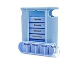 Medikamentendosierer Tablettenbox Hellblau 7 Tage Pillendose Medi Box Medikamentenspender Pillenbox