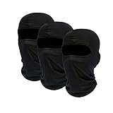 NITAIUN 3 Stücke Sturmhauben Gesichtshaube Skimaske Motorradmaske Fahrrad Gesichtsmaske Balaclavas Dünn und Atmungsaktiv Winddicht Multifunktional für Herren und Damen Winter Sommer(3 Stücke)