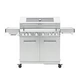 TAINO Platinum YAMARA 6+2 Gasgrill Edelstahl 6 Brenner Keramik Sear-Burner Keramik Backburner Piezo-Zündung Grillrost Gusseisen