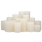 Premium Kerzenset 4,5 kg durchgefärbte Stumpenkerzen von Kerzenwelt 1. Wahl ohne Duft (elfenbein)