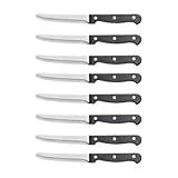 AURMOO Steakmesser Set 8-teilig, Scharfes Steakmesser-Set, Profi Steak messer mit Wellenschliff, Steak Messer Sets aus Edelstahl, Ergonomischem Griff Steakmesserset für Heim und Restaurant