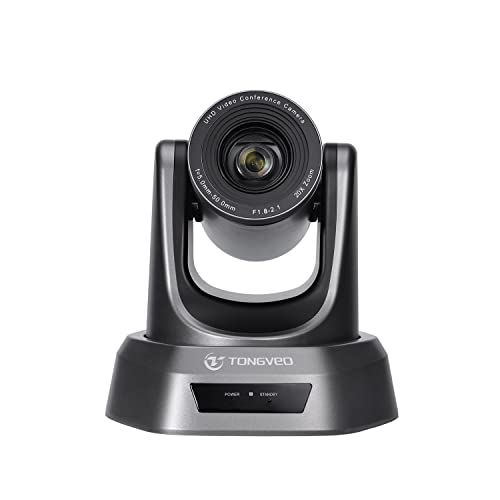 20-facher optischer Zoom PTZ-Kamera TONGVEO Videokonferenzraum USB 1080P Kamerasystem für Geschäftstreffen Gottesdienste online Lernen, Funktioniert mit Zoom, Skype OBS Einfach einzurichten