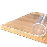 Profolio Tischfolie Rechteckig und Transparent mit abgeschrägter V-Kante - Klare Hochglanz Tischdecke als Schutz - Glasklare 2mm Folie für Ihren Tisch - 160 x 90cm - Größe Wählbar
