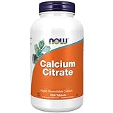 Now Foods Calcium Citrate with Magnesium, 250 vegane Tabletten, Laborgeprüft, Vegetarisch, Glutenfrei, Sojafrei, Ohne Gentechnik