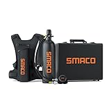 SMACO Mini Tauchflasche 2L Sauerstoffflasche Tauchen Mini Taucherflasche Mit 25 Bis 30 Minuten Tauchen Sauerstofftank Taucher Set Tauchausrüstung Tragbare S700 Plus