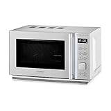 CASO M 20 Cube Ceramic - Mikrowelle mit Borosilikatglasboden, kein Drehteller notwendig, 20 Liter, 800 Watt, 10 Leistungsstufen, Steuerung durch CUBE Controller, mit integrierter LED-Lichtleiste