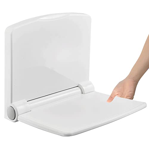 Duschklappsitz Wandmontage Duschsitz Klappbar Klappsitz Dusche bis 200kg Badestuhl Duschhocker-Badhocker Hocker Duschstuhl für Senioren Kinder Weiß