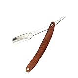 Homoyoyo Straight Edge Bart Rasiermesser – Vintage Metall Rasiermesser Für Herren - Ideal Für Präzise Bartkonturen Und Stilvolles Grooming Im Salon Oder Zu Hause - Ohne Klinge Enthalten