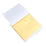 CLISPEED 50 Stück imitiertes Goldfolienpapier für farbiges Goldfolienpapier Blattgoldpapier Nachahmung Goldfolie Gemälde Kunstfolienpapier Nachahmung von Blattgold Gold Blatt Golden