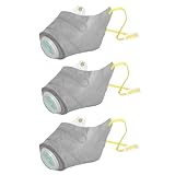 Hundefiltermaske, 3 x wiederverwendbare Atemschutzmaske, Filter-Maulkorb, flexible Passform, glatte , Staubschutz, Gesichtsabdeckung, Outdoor-Kleidung für kleine, mittelgroße und große Rassen