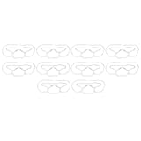 Maskenstützrahmen, Maskenhalterung, Antibeschlag, 10 Stück, Silikon, 3D-Design für Radfahren (White)