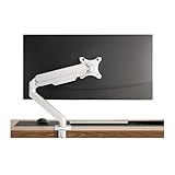Verstellbare Einzel-Monitorarm-Schreibtischhalterung, 43,2-81,3 cm Gasfederhalter, Klemme und Tüllenbasis, unterstützt bis zu 10 kg, ergonomischer Monitorständer für Zuhause/Büro