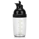 Dressingshaker Glas 200ml Mit Skala, Dressing Shaker Dressingshaker Spülmaschinengeeigneter Dressingbehälter Mit Ausgießer Zum Herstellen, Mischen, Servieren Und Aufbewahren Von Dressings, Saucen