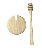 EFO Honiglöffel Holz mit Deckel – Honigdosierer Set – Honigspender – Honignehmer – Honigheber – Traditionell Imkerzubehör – Honiglöffelset