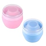 VICASKY 2 Sätze Baby Puder-puffboxen Bequeme Puder-puff-container