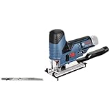 Bosch Professional 12V System Akku Stichsäge GST 12V-70 (Schnitttiefe in Holz: 70mm, inkl. 2x Sägeblatt, Gleitschuh, Spanreißschutz, ohne Akku/ Ladegerät)