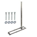 PremiumX Profi SAT Dachsparrenhalter 100cm Mast 48mm feuerverzinkt Sparren-Halterung für Satelliten-Antenne Satellitenschüssel mit Holzschrauben