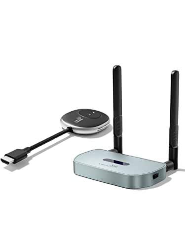 Wireless HDMI Transmitter and Receiver 4K, YEHUA HDMI Wireless Extender, HDMI Drahtlos Ubertragen und Empfänger Suitable für Nettflix/Meeting Streaming/Switch/PS4/Laptop zu HDTV / Projektor/Monitor