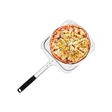 TaNeHaKi Pizza Spachtel Pizzaschieber mit Löchern Pizzawender mit Griff Pizzaheber Perforiert Pizzaschaufel mit Löchern Pizzaspatel Aluminium Pizza Spachtel für Backofen