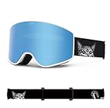 YJYJY Winter-Skibrille, zylindrisch, für Damen und Herren, einzelnes Doppelbrett, Skispiegel, doppellagig, Anti-Beschlag-Skiausrüstung, kann die Rutsche wechseln