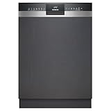 Siemens SN53ES04TE, iQ300, Smarter Geschirrspüler 60 cm, Teilintegrierte Spülmaschine, Besteckkorb, varioSpeed Plus - schneller spülen und trocknen, autoOpen Dry, Programm-Assistent, Gebürsteter Stahl