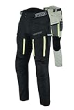 Texpeed Motorradhose Mit Protektoren Herren - Textil Wasserdicht Motorroller Motorrad Bikerin Mit Schutz Rüstung (EN 1621-1) - Sommer/Winter Schwarz - XXL
