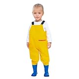 Wathose Für Kinder Wathose mit Stiefeln wasserdichte Atmungsaktive Waders Blau