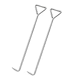 YANBI Schachthaken 80 cm Langes Werkzeug für Kanaldeckel, 2pcs Edelstahl Kanaldeckel Heber Haken, Altmodische Kanaldeckelhaken für zu Hause, Leicht zu Tragen