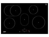 NEFF T58PHF1L0, N 70, Induktionskochfeld, autarkes Glaskeramik-Kochfeld 80 cm breit, Twist Touch, Home Connect, Smart Hood Automatic, Powerstufe, flächenbündig, Schwarz