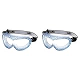 3M Fahrenheit Schutzbrille 71360-00012, Vollsichtbrille, Kratzfest, Staubdicht, bequeme Passform, indirektes Belüftungssystem, Bietet Platz zum Tragen einer Korrektionsbrille, AS/UV, PC, Klar