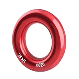 Azarxis Rappel Cup Ring, 25 kN Spannung, O-Ring, Seilverbinder für Klettern, Baumpfleger, Rettung, Slackline, Hängematte, Reibungsschutz, Ausrüstung (rot)