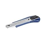 Ferrestock FSKTW118BL Cuttermesser aus Aluminium, extra stark, 18 mm, Messerführung und automatische Verriegelung