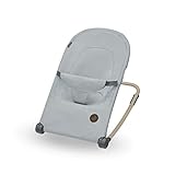Maxi-Cosi Loa Babywippe, ultrakompakt zusammenklappbare, leichte Babywippe, 2 Liegepositionen, tragbare Babywippe aus 100 % Recyclingmaterialien, 0 bis ca. 2 Jahre, 0–12 kg, Beyond Grey