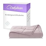 Dailydream Kinder Gewichtsdecke, 3,2Kg, 104x150cm, kuschelig rosa