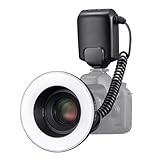 Vituord Makro-LED-Ringblitz Speedlite, Vollleistungsblitz Für Kameras, Leistungseinstellung Von 1/32 Bis 1/1, 0,1–2 S Wiederaufladezeit, 5800 K ± 200 K, Für Videoproduktion