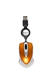 Verbatim Go-Mini optische Travel-Maus, kleine Computermaus mit einziehbarem Kabel, USB-A, USB-Maus mini mit 1000 dpi, für Laptop, Notebook, PC & MAC, kompaktes Design, Volcanic Orange