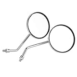Mofa Rückspiegel Chrom, Roller Spiegel Rund, 1 Paar Motorradspiegel 8 Mm Runder Motorrad-Rückspiegel Rechte und Linke Seite Motorrad-Rückspiegel für Allgemeine 8 Mm Motorrad-Rückspiegel