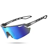 Lamicall Schnelle Brille Herren, Fahrradbrille Damen - [24g TR90 Super Leicht] Polarisiert Sportbrille Laufbrille mit Verstellbaren Nasenpad, UV400 Sonnenbrille Sport für Fahrrad/Ebike/Laufen/Wandern