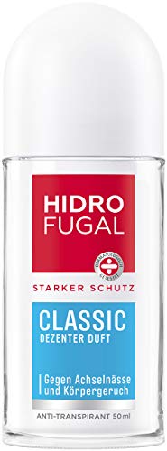 Hidrofugal Classic Roll-on (50 ml), starker Anti-Transpirant Schutz mit dezentem Duft, Deo für zuverlässigen Schutz ohne Ethylalkohol