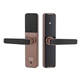 Fingerabdruck-Türschloss,Smart Türschloss,Elektronisches Türschloss mit Fingerprint Schlüssel und Digitaler Tastatur Code Türschloss,Magnetkarte/Schlüssel/Temporäres Programm Entriegelung (Rose Gold)