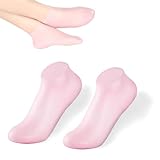 1 Paar Silikonsocken Für Füße,Silikon Feuchtigkeitssocken,Silikon Socken,Fußmaske,Fussmaske Socken,Anti-Rutsch Fußpflege,Feuchtigkeitsspendende Socken,Spa Gel Socken Für Trockene Rissige Füße - Rosa