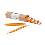 Amazon Basics - Holzgefasste Bleistifte, HB, vorgespitzt, 30er-Pack, orange