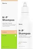 Dermz H+P Antimikrobielles, pflegendes Haarshampoo zur Behandlung von Schuppenflechte: Hanf, Probiotika & Salicylsäure - therapeutisches Shampoo zur Behandlung von seborrhoischer Dermatitis