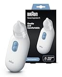 Braun Nasensauger 1 | Schleimlöser | Linderung für verstopfte Nasen | Elektrische Saugkraft | 2 Saugstufen | Spitze in 2 Größen | Geeignet für Neugeborene, Baby und Kinder | Spülmaschinenfest | BNA100