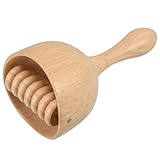 COLLBATH Holz Massagestab mit Roller Handmassager für Muskelentspannung und Körperformung Ergonomisches Design aus Schwedischem Torfholz für Verschiedene Körperpartien