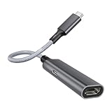 RUXELY USB C HDMI Adapter 4K 60HZ mit 100W PD Ladeanschluss,USBC Thunderbolt 4 3 auf HDMI Konverter Kompatibel mit iPhone 16 15 Plus,iPad Air,MacBook Air,Galaxy S24 S23 Tab S9,Surface Pro,Dell XPS